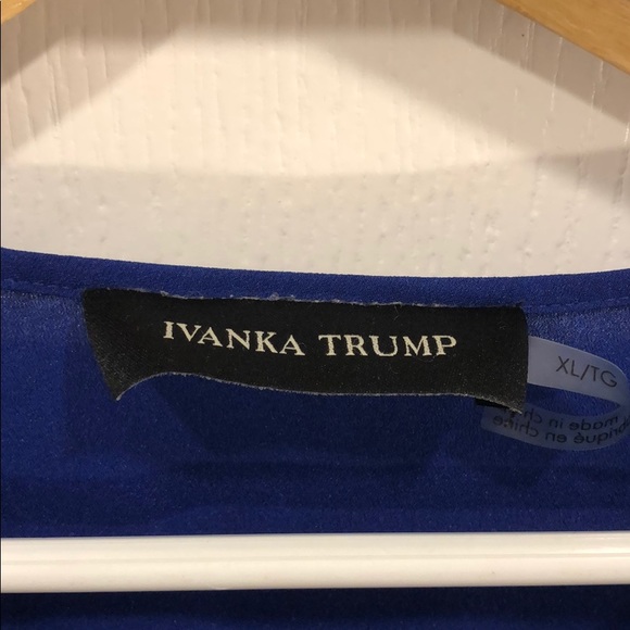 Blue, short sleeved, Ivanka Trump blouse. - Picture 3 of 6